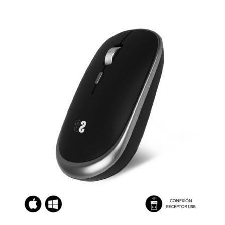 RATÓN INALÁMBRICO SUBBLIM WIRELESS MINI HASTA 1600 DPI GRIS ESPAC