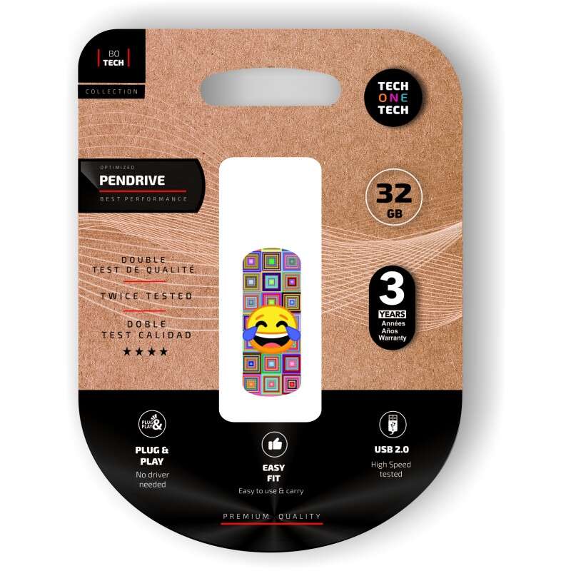 PENDRIVE 32GB TECH ONE TECH EMOJI MEPARTO USB 2.0