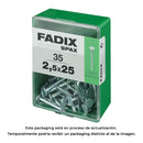 CAIXA M 35 UNID. PREGO CP LARGA AÇO 2,5X25MM FADIX