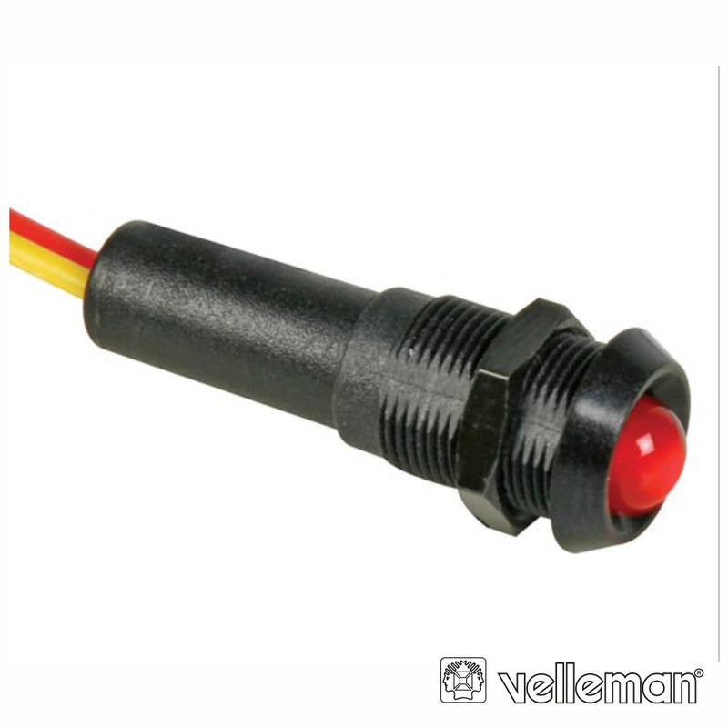 LED 5MM ALTO BRILHO VERMELHO INTERMITENTE 12V DC C19CM CABO