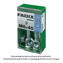 CAIXA S 3 UNID. PARAFUSO METRICO CAB HEX+PORCA ZINCO M 8X40MM FAD