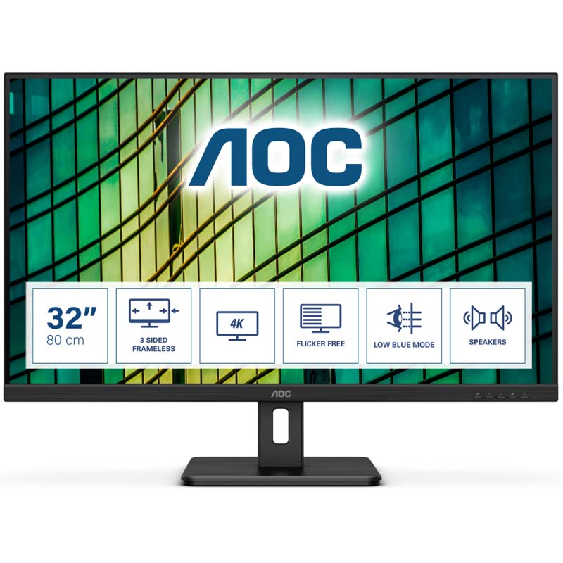 AOC E2 U32E2N LED display 80 cm (31.5") 3840 x 2160 pixels 4K Ul