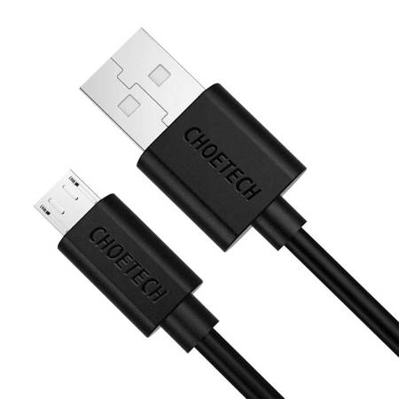 CABO USB PARA MICRO USB CHOETECH, AB003 1,2 M (PRETO)