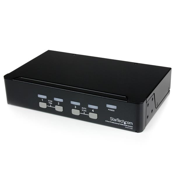 StarTech.com Comutador KVM USB VGA Profissional de 4 Portas com P