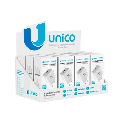 EXPOSITOR UNICO DE 12 CARGADORES SIMPLES USB 2.4A