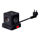 BASE AÉREA 5 TOMADAS SCHUKO 2P+T COM INTERRUPTOR 16 A 3680 W 250