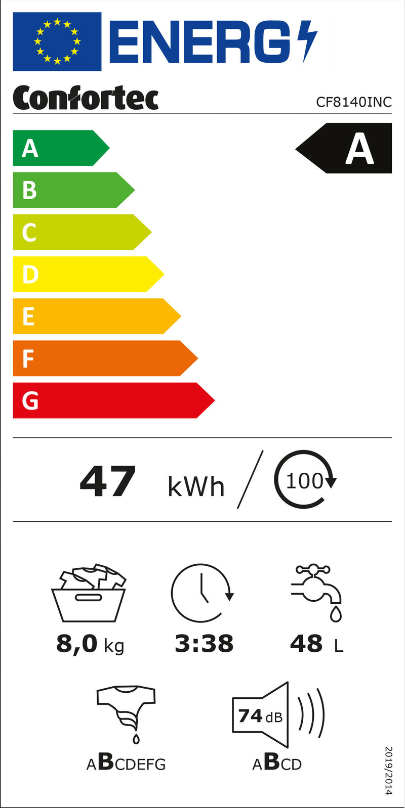 CONFORTEC TERMOACUMULADOR 73LT SLIM