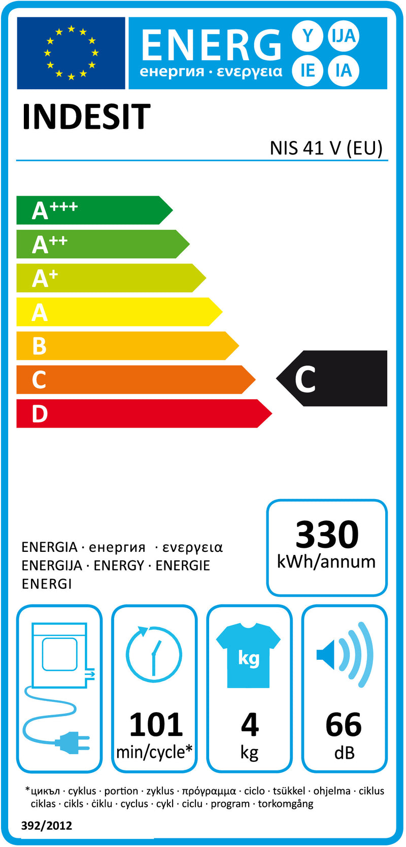 MÁQUINA DE SECAR ROUPA INDESIT EXAUSTÃO-4KG.BRANCA-NIS41V