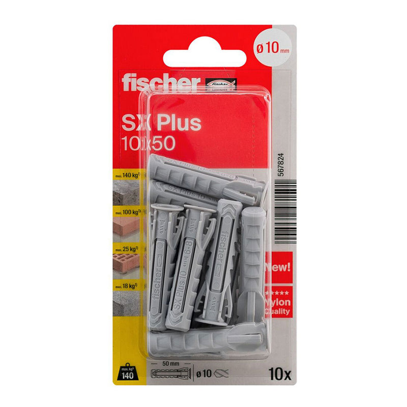 BLISTER BUCHA FISCHER SX PLUS Ø10X50MM K NV 10 UNID. 567824