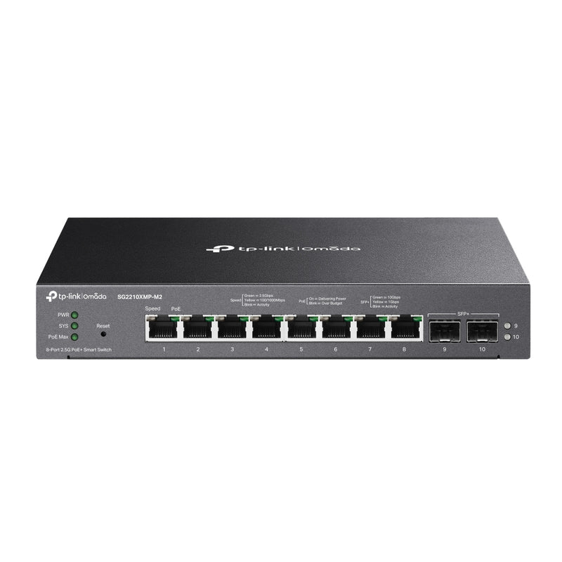 TP-LINK OMADA 8-PORT 2.5GBASE-T AND 2-PORT 10GE SFP+ SMART SWITCH