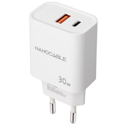 CARGADOR DE PARED NANOCABLE 10.10.2011 1XUSB 1XUSB TIPO-C 30W BLA