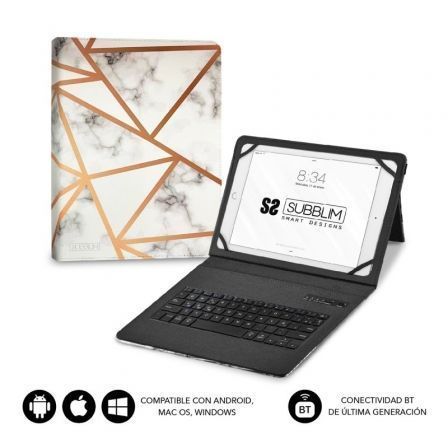 FUNDA CON TECLADO SUBBLIM KEYTAB PRO BLUETOOTH PARA TABLETS DE 9"