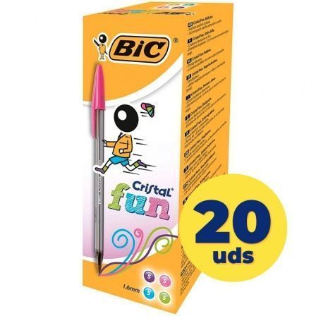 CAJA DE BOLÍGRAFOS DE TINTA DE ACEITE BIC CRISTAL FUN 895793 20 U