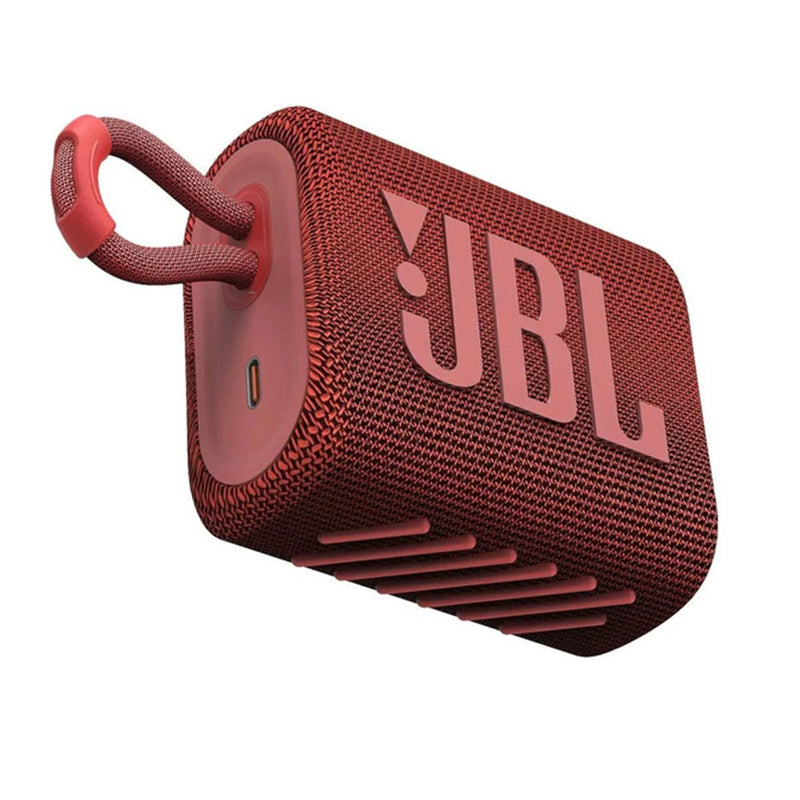 COLUNA PORTÁTIL JBL GO 3  BT IPX7 ,USB-C VERMELHA
