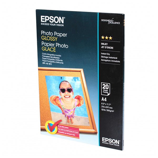 Epson Photo Paper Glossy papel fotográfico A4 Branco Brilho