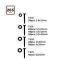 SORTIDO DE PARAFUSOS TORX 265 PEÇAS BLACK+DECKER