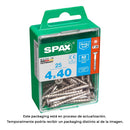 CAIXA 25 UNID. PARAFUSO MADEIRA SPAX CABEZA PLANA INOX A2 4,0X40M
