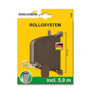 ENROLADOR DE EXTERIOR GIRATORIO 180° COM 5M DE FITA CASTANHO 28X1