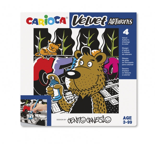 CARIOCA VELVET ARTWORKS PACK DE 4 ILUSTRACIONES DE TERCIOPELO PAR