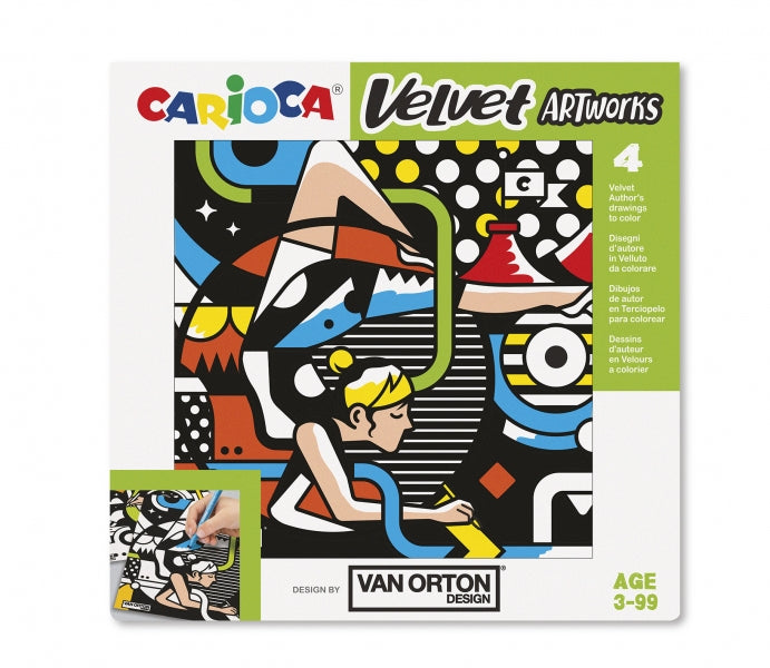 CARIOCA VELVET ARTWORKS PACK DE 4 ILUSTRACIONES DE TERCIOPELO PAR