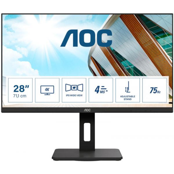 AOC P2 U28P2A monitor de ecrã 71,1 cm (28") 3840 x 2160 pixels 4K