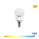 LÂMPADA ESFÉRICA LED E14 8,5W 1000LM 6400K LUZ FRIA Ø4,5X8,8CM ED