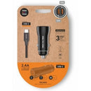 CARGADOR DE COCHE TECH ONE TECH TEC2803 2XUSB + CABLE USB TIPO-C