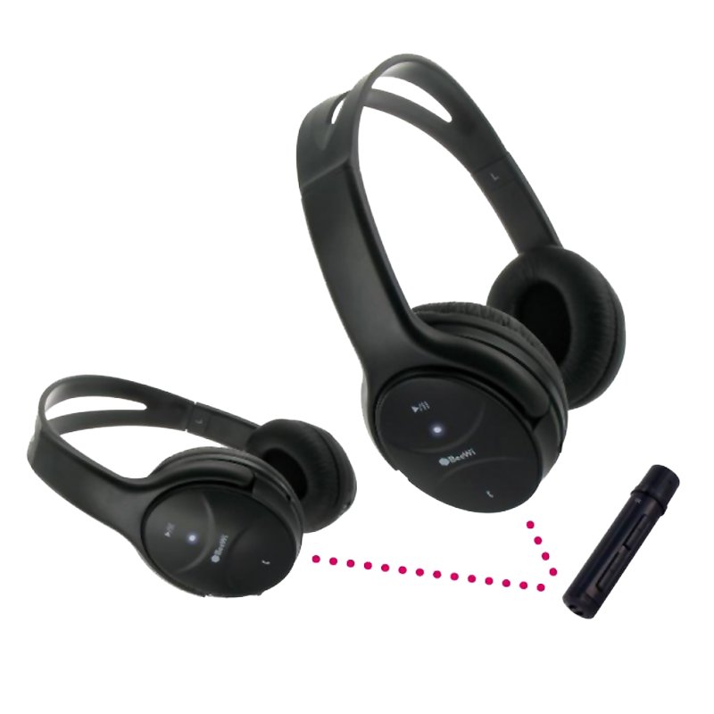 AURICULARES BEEWI BLUETOOTH DOBLE + TRANSMISOR