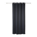 CORTINA OPACA COM ARGOLAS COR CINZENTO ESCURO 260X140CM