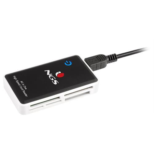 NGS Multireader Pro leitor de cartões USB 2.0 Preto, Branco