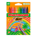 PLASTIDECOR LÁPIS DE CERA BLÍSTER 12 UNIDADES
