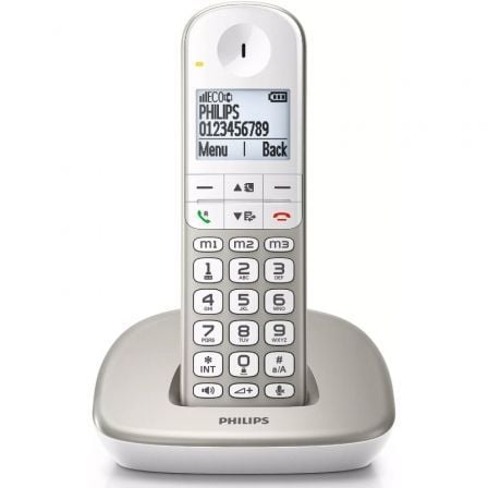 TELEFONE SEM FIOS PHILIPS XL4901S23 CINZA E BRANCO