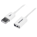 StarTech.com USBEXTPAA1MW cabo USB 1 m USB 2.0 USB A Branco