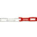 CORRENTE DE ELO DE AÇO BICOLOR VERMELHO/BRANCO Ø 6 MM DIN 763 CAI