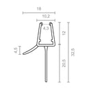 PERFIL PARA DUCHE VEDANTE 19,5MM PF6 18X32,5MM TR 18529 MICEL