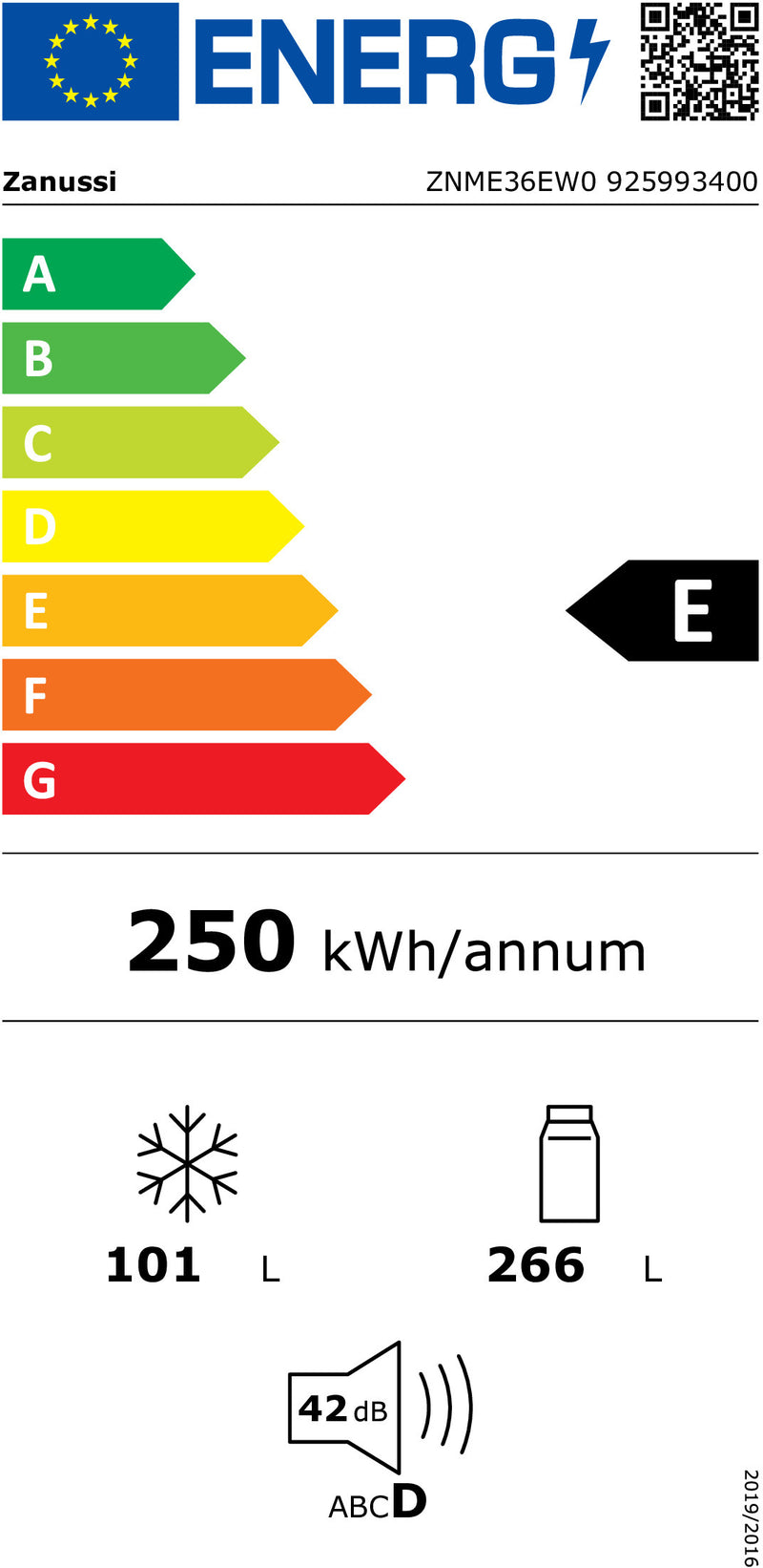 FRIGORIFICO COMBINADO ZANUSSI - ZNME36EW0