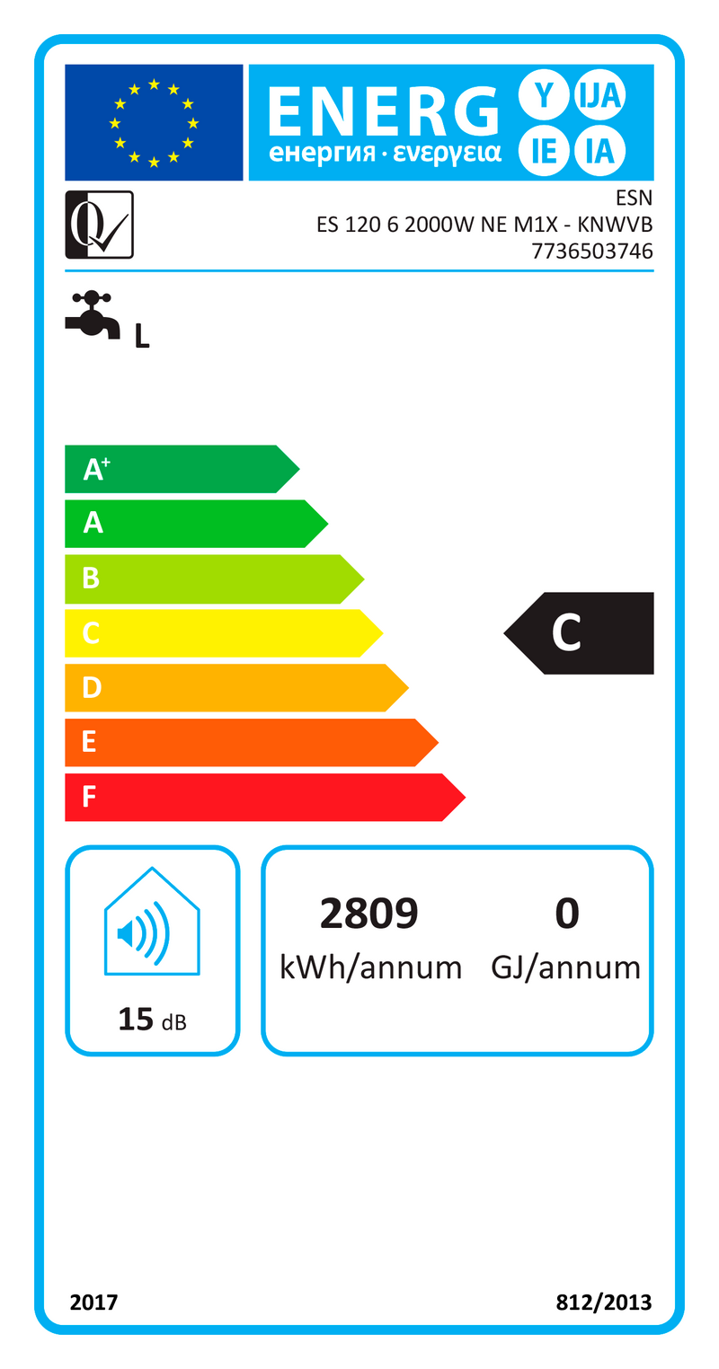 TERMOACUMULADOR NECKAR - ES 120 6 2000W NE M1X - KNWVB