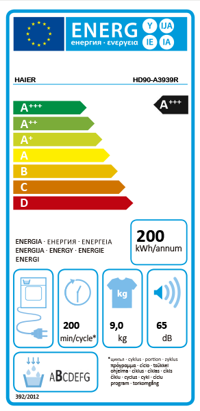 MÁQUINA DE SECAR ROUPA HAIER 9KG HD90-A3939R-S