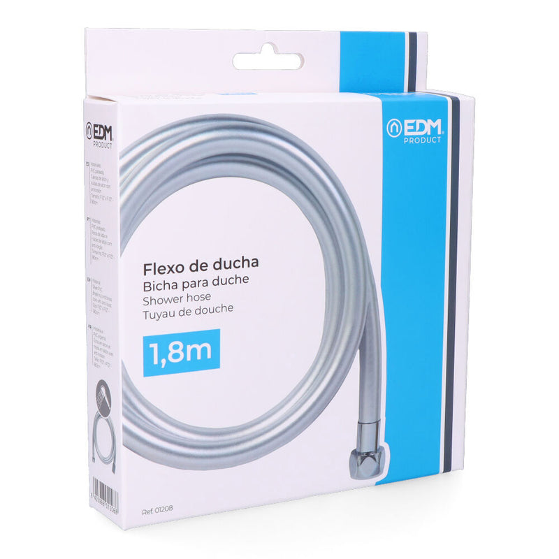 BICHA DE CHUVEIRO PVC CROMADO 1,8M EDM