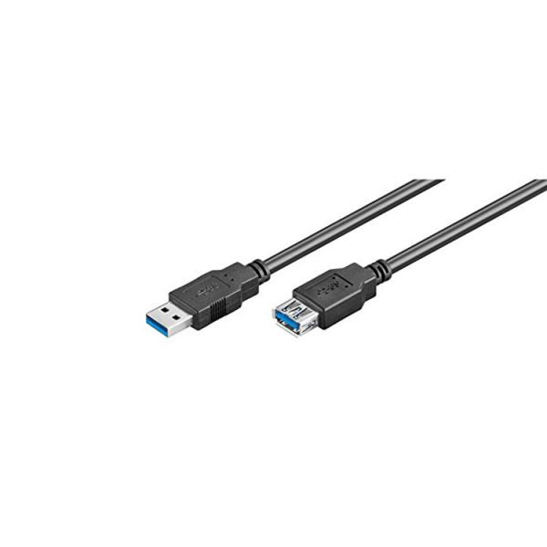 Ewent EC1007 cabo USB 1 m USB 3.2 Gen 1 (3.1 Gen 1) USB A Preto