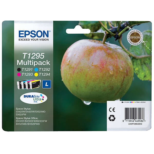 Epson Apple T1295 tinteiro 1 unidade(s) Original Preto, Ciano, Ma