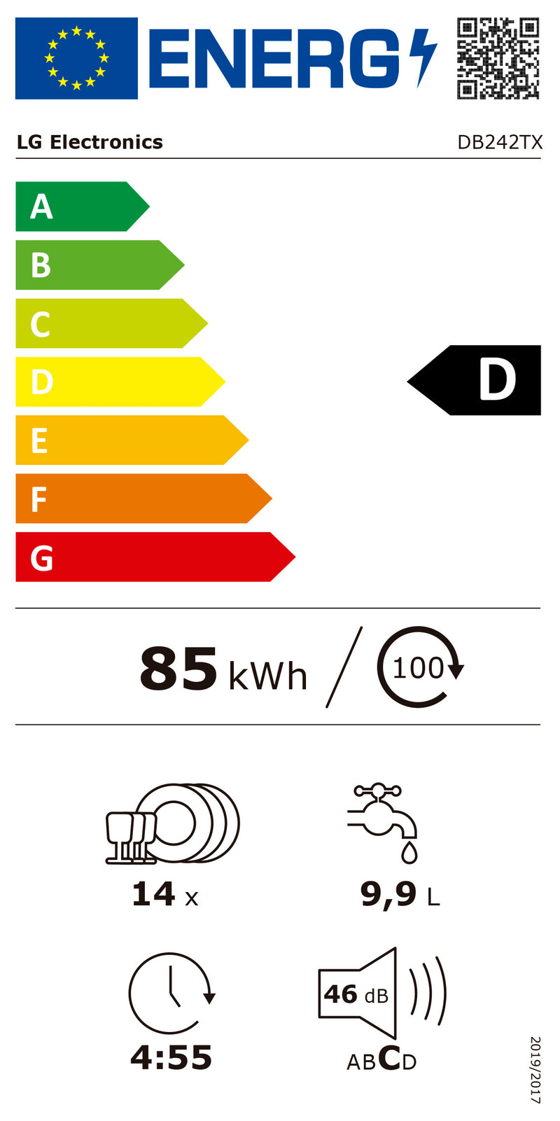 LG MAQUINA LOUÇA INTEG TOTAL 14 TALHERES WIFI (D)