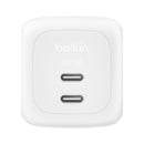 CARGADOR BELKIN 2XUSB C 65W GAN CARGA RAPIDA BLAN
