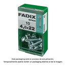 CAIXA S 10 UNID. PARAFUSO ROSCA CHAPA CR AUTOT. 4,8X22MM FADIX