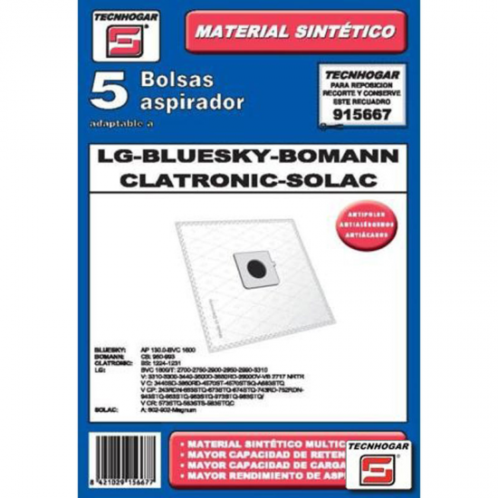 BOLSA ASPI. TECNHOGAR LG SINTETICA 915667