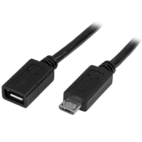 StarTech.com Cabo de extensão Micro-USB - M/F - 0,5 m