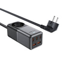 EXTENSÃO ELÉCTRICA DE SECRETÁRIA ACEFAST Z2, GAN, 3XUSB-C, 2XUSB-