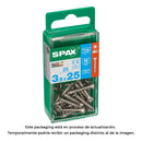 CAIXA 25 UNID. PARAFUSO MADEIRA SPAX CABEZA PLANA INOX A2 3,5X25M