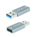 Nanocable 10.02.0013 adaptador para cabos USB A Cinzento