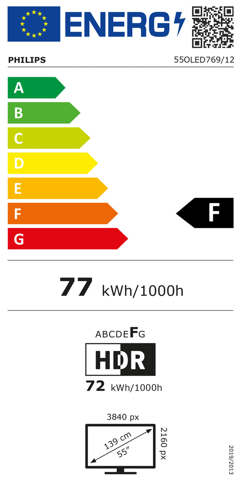 Philips 55OLED769/12 TV 139,7 cm (55") 4K Ultra HD Smart TV Wi-F